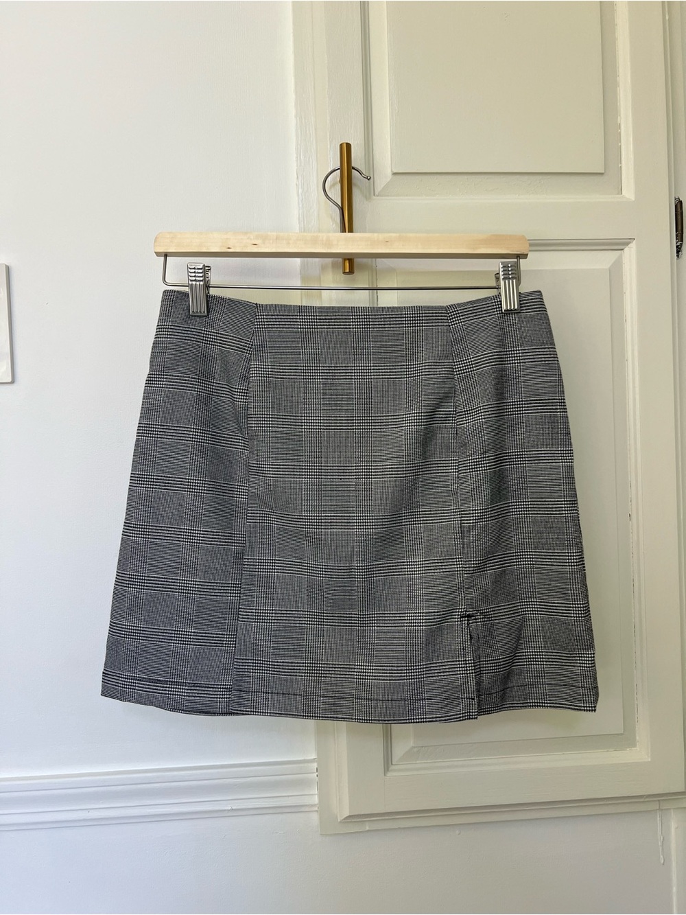 Glassons Gray Plaid Mini Skirt